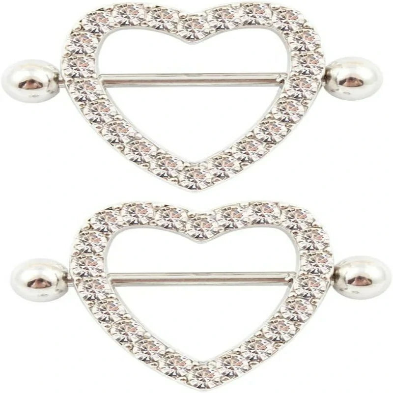 Stainless Steel Heart Nipple Rings Nipple Piercings Body Piercing Jewelry