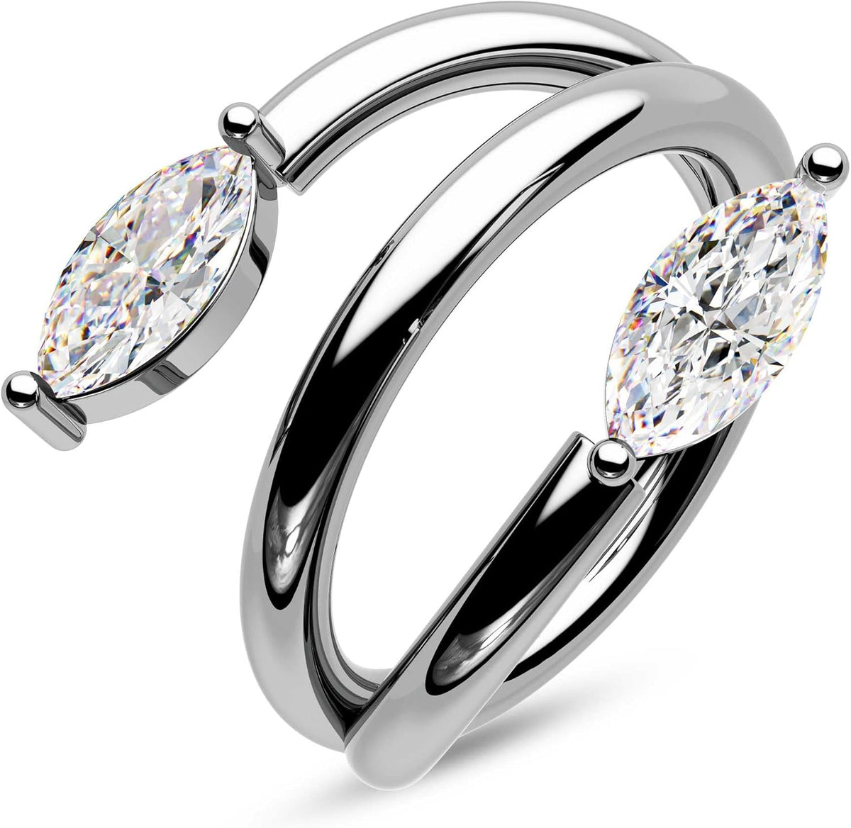 Star Helix Earrings 316L Surgical Steel Cartilage Earrings 16Gauge Helix Hoop Jewelry Double Helix Piercing Jewelry for Women - QIAO CrystalQIAO CrystalQIAO Crystal