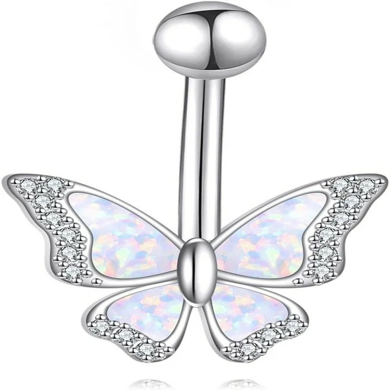 Sunflower Daisy Dangle Hoop 925 Sterling Silver Hypoallergenic Belly Button Piercing Body