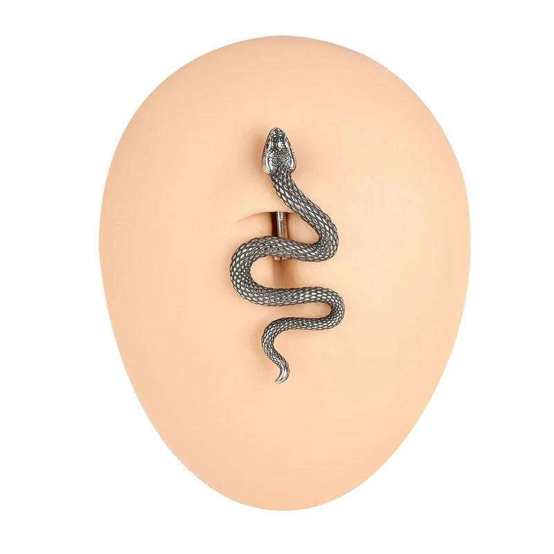 Belly Ring Dangling Piercing Jewelry CZ Snake lizard Skull Spider bat Halloween Party Punk Rock