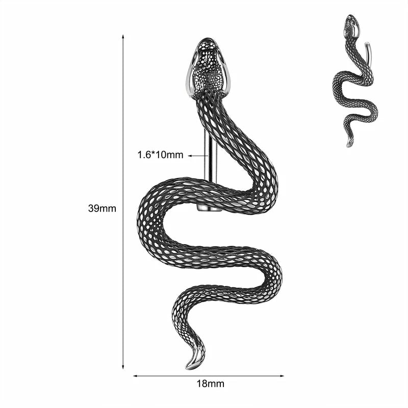 Belly Ring Dangling Piercing Jewelry CZ Snake lizard Skull Spider bat Halloween Party Punk Rock