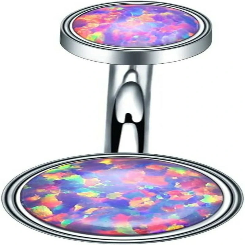 Belly Button Rings Cubic Zircon Opal Hypoallergenic Threaded 14G Diamond Navel