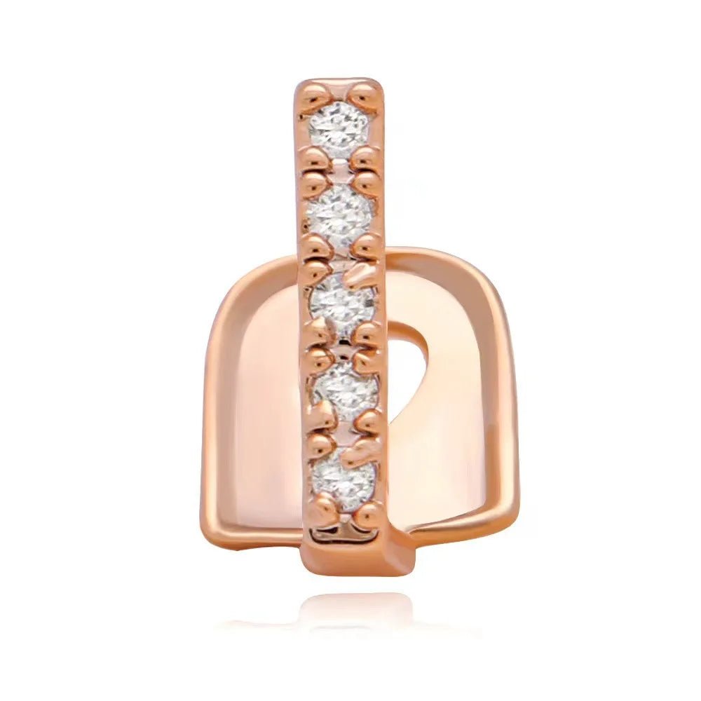 tooth gap set, zircon hip - hop tooth cap, heart - shaped hollow, removable buckle tooth decoration, dental jewelry. - QIAO CrystalQIAO CrystalQIAO Crystal