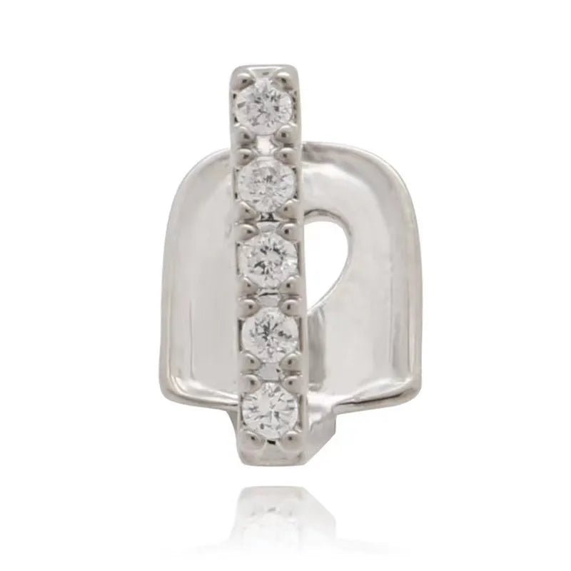 tooth gap set, zircon hip - hop tooth cap, heart - shaped hollow, removable buckle tooth decoration, dental jewelry. - QIAO CrystalQIAO CrystalQIAO Crystal