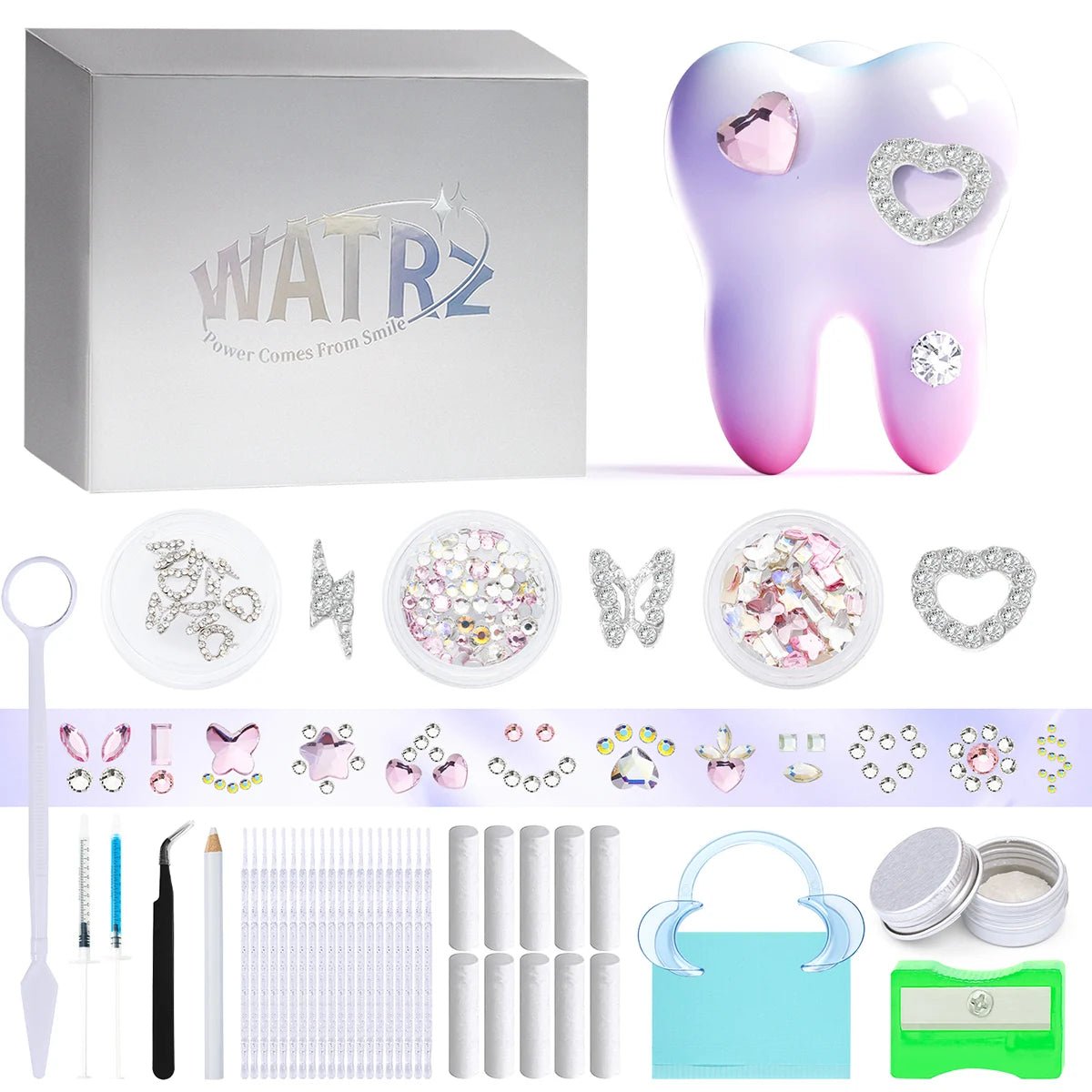 Tooth Gem Kits Professionally Decorate Your Teeth Gold Tooth Gems - QIAO CrystalQIAO CrystalQIAO Crystal