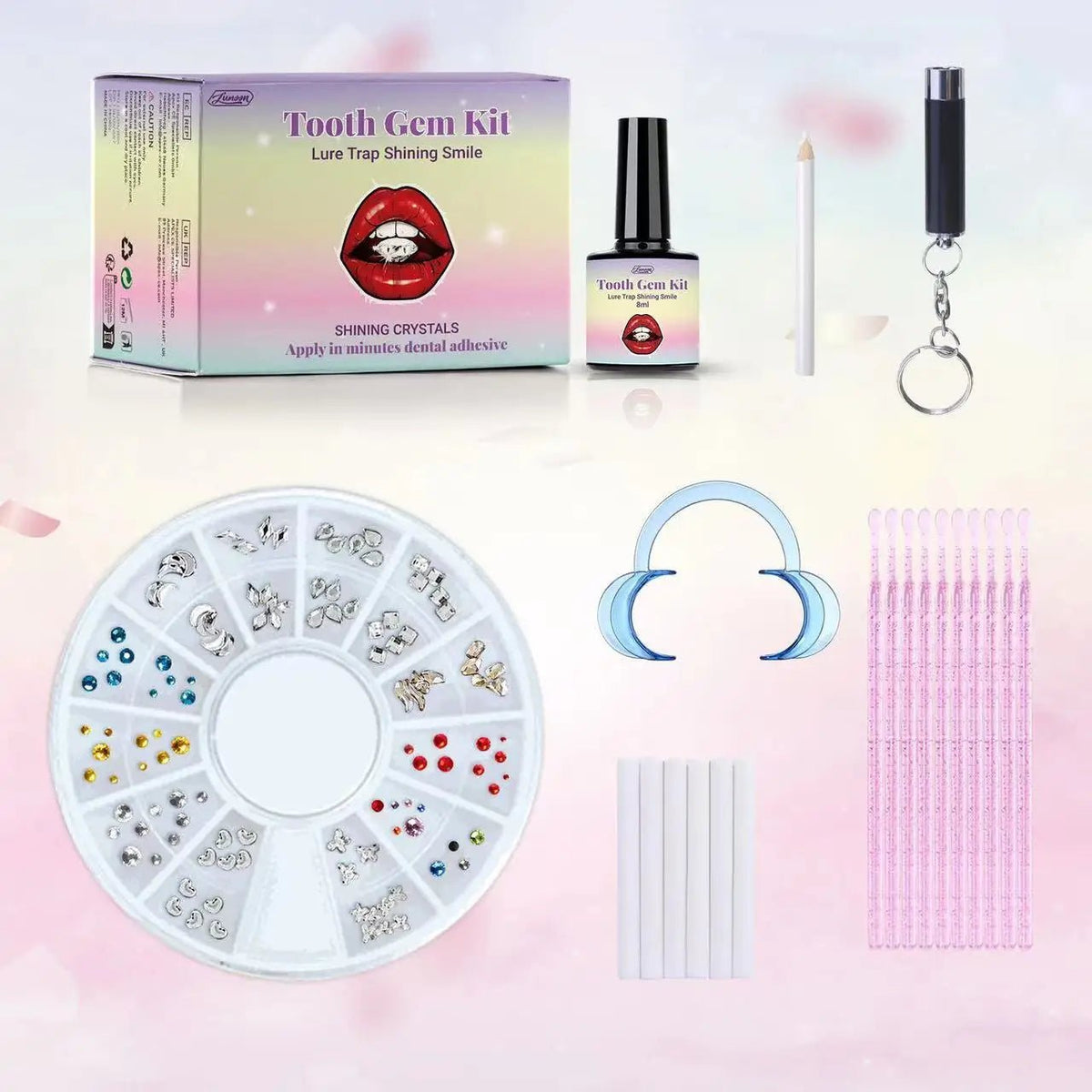 Tooth gemstones Crystal diamond jewelry Various shapes Colored tooth jewelry Dentures Acrylic teeth Decorative tooth gemstones - QIAO CrystalQIAO CrystalQIAO Crystal