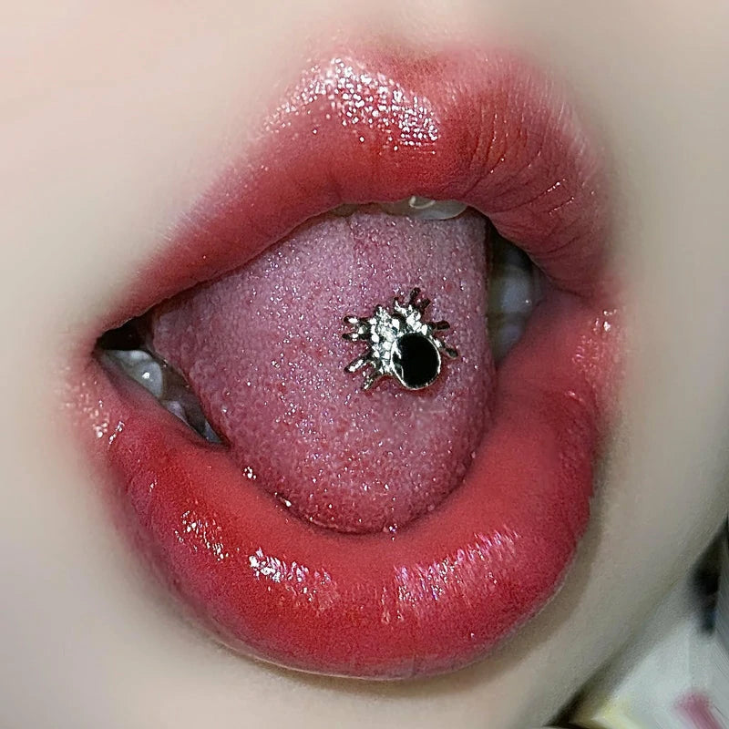 Tongue Studs Stainless Steel Tongue Lip studs Gothic Piercing Jewelry
