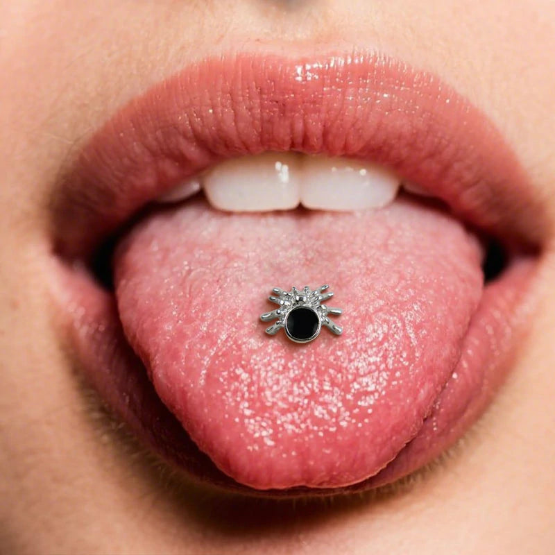 Tongue Studs Stainless Steel Tongue Lip studs Gothic Piercing Jewelry