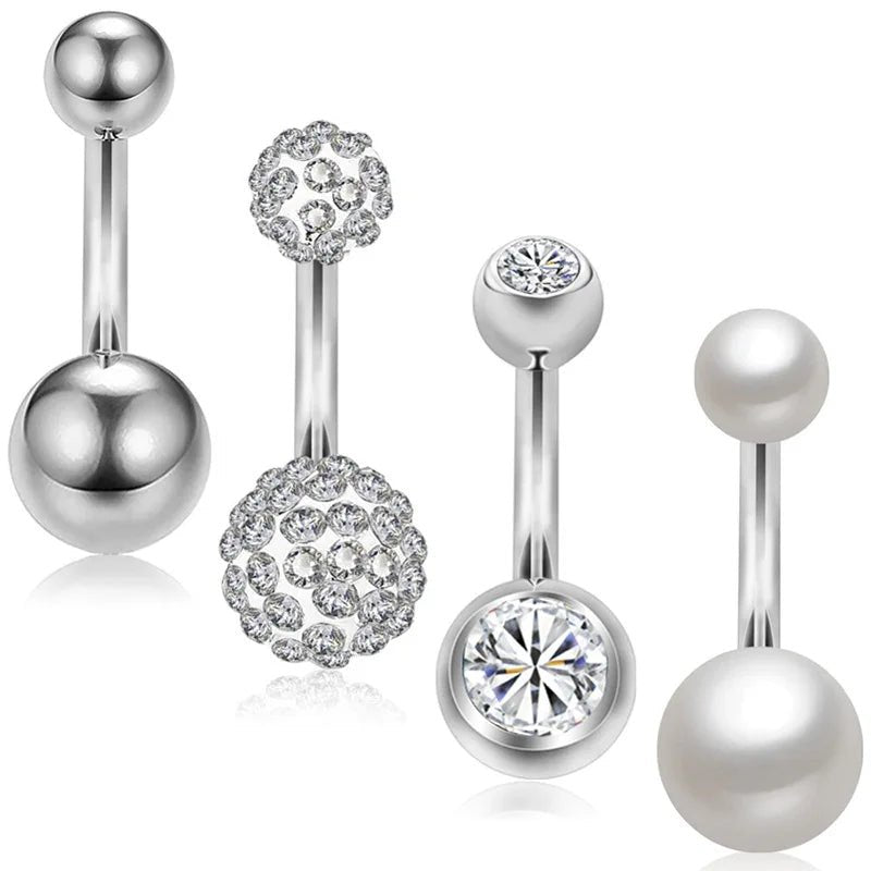 Wholesale 316L Stainless Steel Zircon Navel Nail Ring Body Accessories Designed for Wedding Engagement Parties - QIAO CrystalQIAO CrystalQIAO Crystal